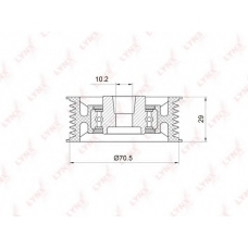 PB-7022 LYNX Pb-7022 направляющий ролик / приводной mitsubishi pajero iv 3.8 07> / pajero sport ii 3.0-3.5 08>