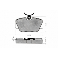 7.114S PEX Комплект тормозных колодок, дисковый тормоз
