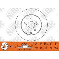 RN1487 NiBK Тормозной диск