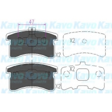 KBP-1506 KAVO PARTS Комплект тормозных колодок, дисковый тормоз