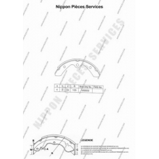 S350I00 NPS Комплект тормозных колодок