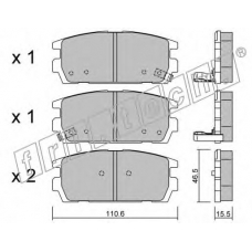 523.0 fri.tech. Комплект тормозных колодок, дисковый тормоз