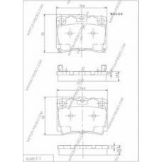 M361I10 NPS Комплект тормозных колодок, дисковый тормоз