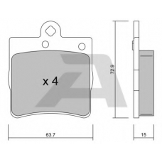 BPMB-2007 AISIN Комплект тормозных колодок, дисковый тормоз