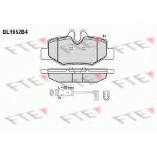 BL1952B4 FTE Комплект тормозных колодок, дисковый тормоз
