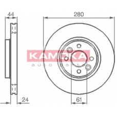 1032248 KAMOKA Тормозной диск