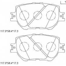 KD2506 ASIMCO Комплект тормозных колодок, дисковый тормоз