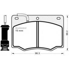 106 MGA Комплект тормозных колодок, дисковый тормоз
