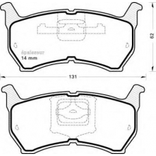 233 MGA Комплект тормозных колодок, дисковый тормоз