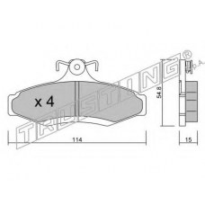 378.0 TRUSTING Комплект тормозных колодок, дисковый тормоз