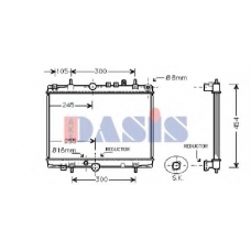 160075N AKS DASIS Радиатор, охлаждение двигателя