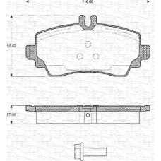 363702161068 MAGNETI MARELLI Комплект тормозных колодок, дисковый тормоз