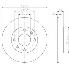 8DD 355 100-831 HELLA PAGID Тормозной диск