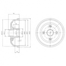 BF471 DELPHI Тормозной барабан