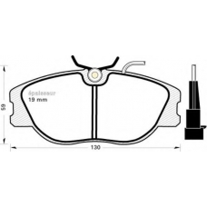 281 MGA Комплект тормозных колодок, дисковый тормоз