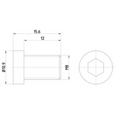 8DZ 355 209-091 HELLA PAGID Болт, диск тормозного механизма