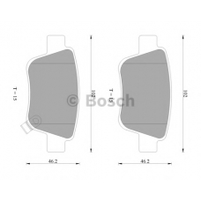0 986 AB2 267 BOSCH Комплект тормозных колодок, дисковый тормоз