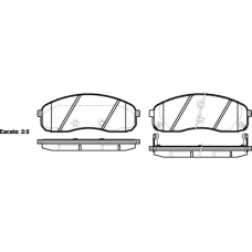 P13443.02 WOKING Комплект тормозных колодок, дисковый тормоз