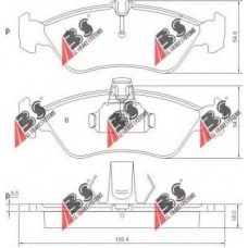 36913 OE ABS Комплект тормозных колодок, дисковый тормоз