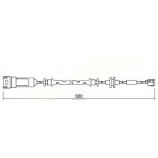 WI0604 BREMSI Сигнализатор, износ тормозных колодок