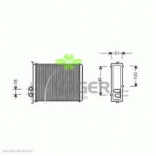 32-0129 KAGER Теплообменник, отопление салона