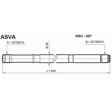 NSH-007 ASVA Приводной вал