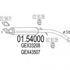 01.54000 MTS Средний глушитель выхлопных газов