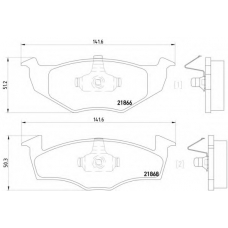 MDB1805 DON Комплект тормозных колодок, дисковый тормоз