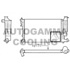 101312 AUTOGAMMA Радиатор, охлаждение двигателя