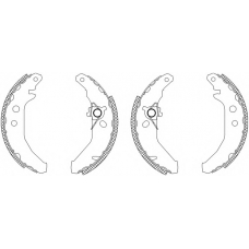 8DB 355 003-171 HELLA Комплект тормозных колодок