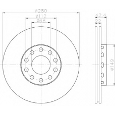 8DD 355 109-861 HELLA Тормозной диск