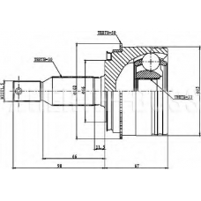 J2825136 NIPPARTS Шарнирный комплект, приводной вал