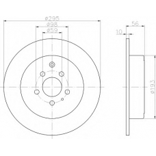 8DD 355 104-461 HELLA Тормозной диск
