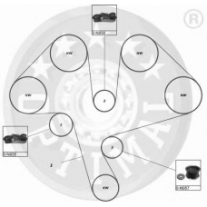 SK-1508 OPTIMAL Комплект ремня грм