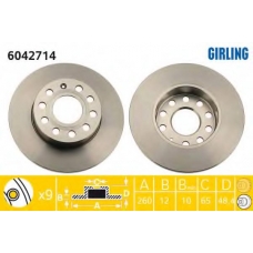 6042714 GIRLING Тормозной диск