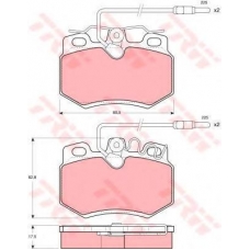 GTD1017 TRW Комплект тормозов, дисковый тормозной механизм