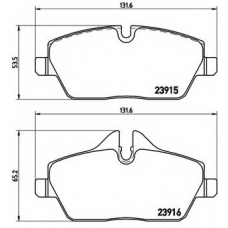 P 06 067 BREMBO Комплект тормозных колодок, дисковый тормоз