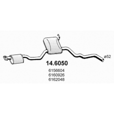 14.6050 ASSO Средний глушитель выхлопных газов