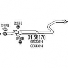 01.58170 MTS Средний глушитель выхлопных газов