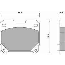 645381 ROULUNDS Комплект тормозных колодок, дисковый тормоз