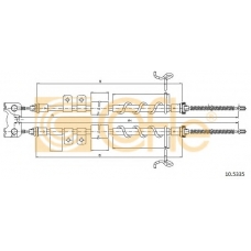 10.5335 COFLE Трос, стояночная тормозная система