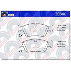 20846 GALFER Комплект тормозных колодок, дисковый тормоз