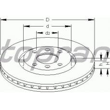 721 176 TOPRAN Тормозной диск