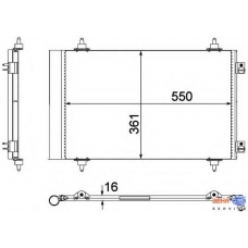8FC 351 304-281 HELLA Конденсатор, кондиционер