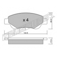 653.0 TRUSTING Комплект тормозных колодок, дисковый тормоз