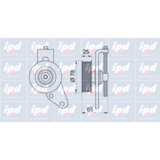 15-3333 IPD Натяжной ролик, поликлиновой  ремень