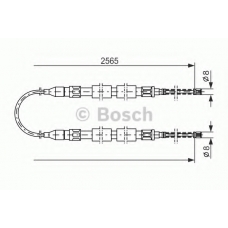 1 987 477 041 BOSCH Трос, стояночная тормозная система