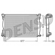 DRM02038 DENSO Радиатор, охлаждение двигателя