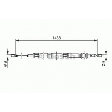 1 987 477 117 BOSCH Трос, стояночная тормозная система
