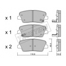 918.0 TRUSTING Комплект тормозных колодок, дисковый тормоз
